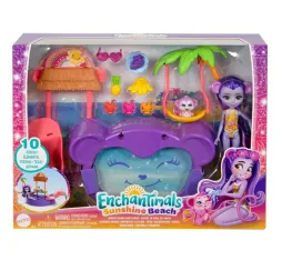 Mattel Zestaw Enchantimals Tropikalny basen + lalka Małpka