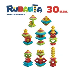 Klocki Pitagorasa Rubanta 30 el. – edukacyjne ASKATO 3+