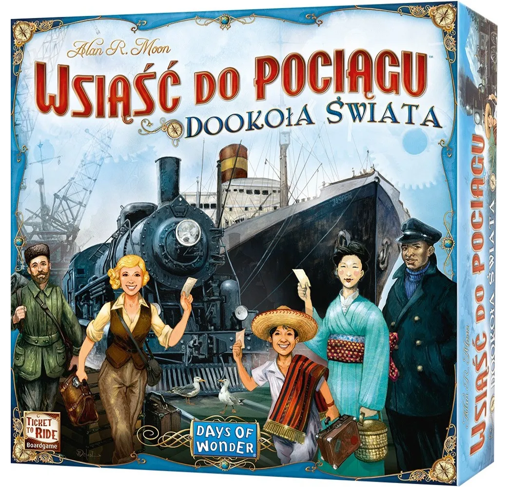 Wsiąść do Pociągu: Dookoła Świata – gra planszowa Rebel 8+