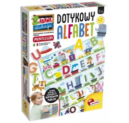 Lisciani Dotykowy alfabet Montessori – gra edukacyjna dla dzieci