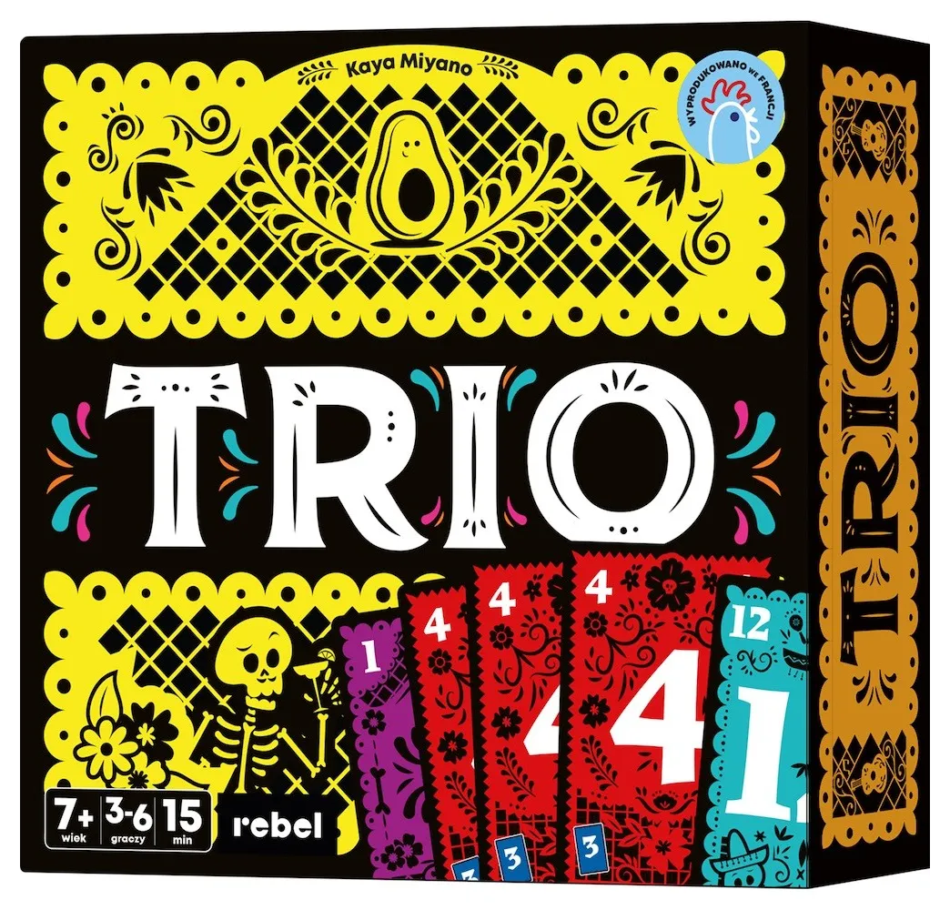 Rebel Gra Trio – szybka gra karciana rodzinno-towarzyska 7+