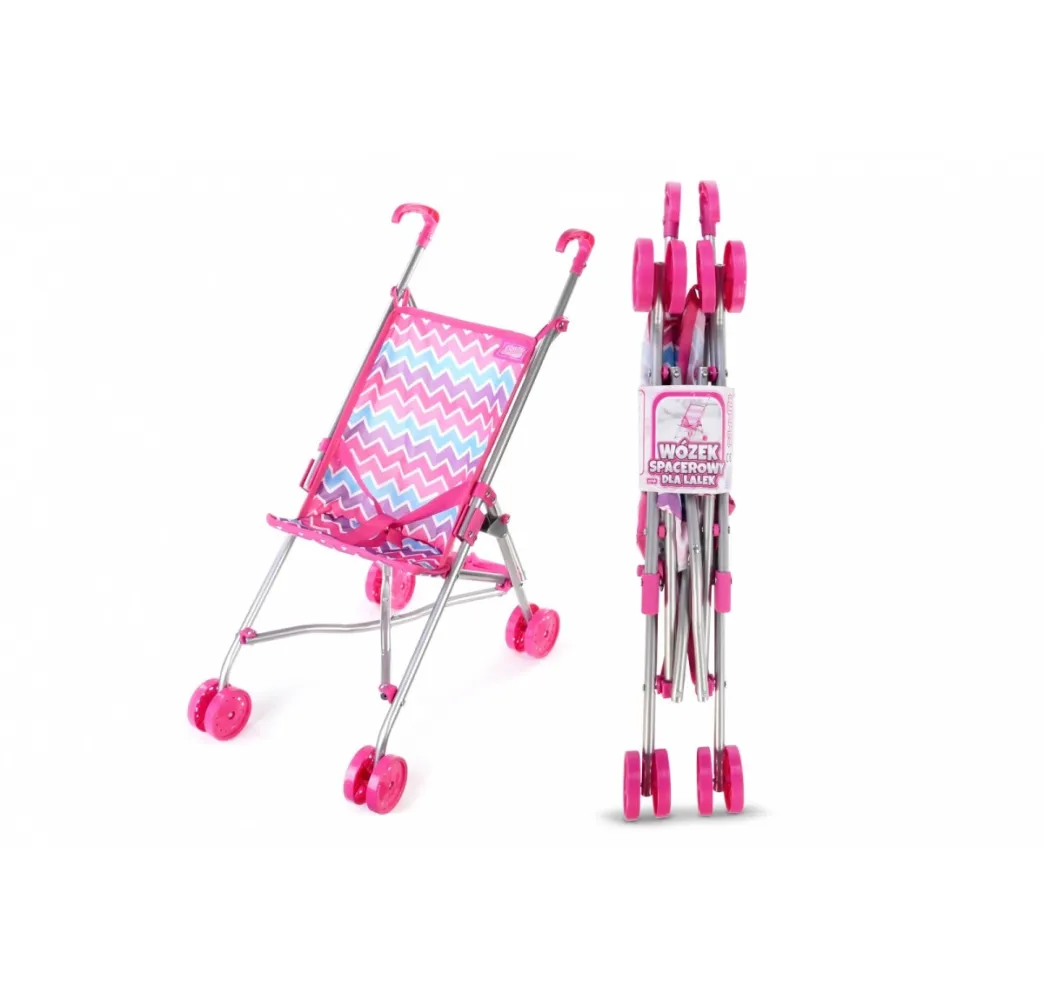Artyk Wózek parasolka dla lalek Natalia różowy 3+