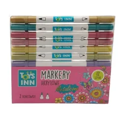 Stnux markery akrylowe metaliczne 12 kolorów – artykuły szkolne