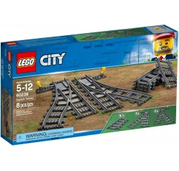 LEGO City Zwrotnice – klocki konstrukcyjne dla dzieci 5+