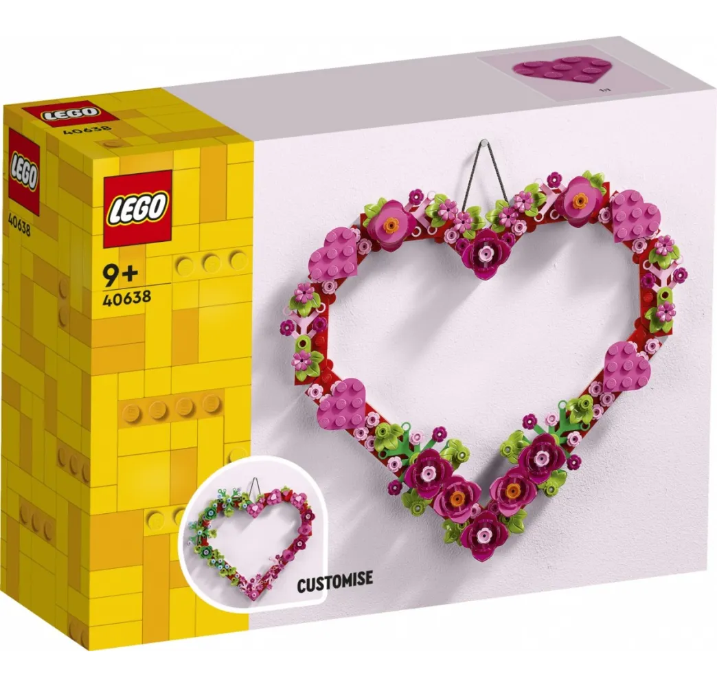 LEGO Ozdoba w kształcie serca – klocki konstrukcyjne dla dzieci