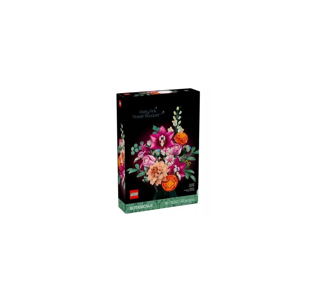 LEGO Botanicals Piękny bukiet różowych kwiatów – klocki kreatywne