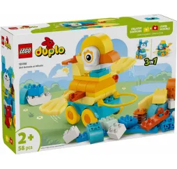 LEGO DUPLO Zwierzątka na kółkach – klocki edukacyjne dla malucha