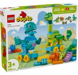 LEGO DUPLO Dinozaury na kółkach – klocki edukacyjne dla dzieci