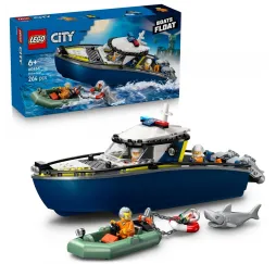 LEGO City Pościg łodzią policyjną – klocki konstrukcyjne 6+
