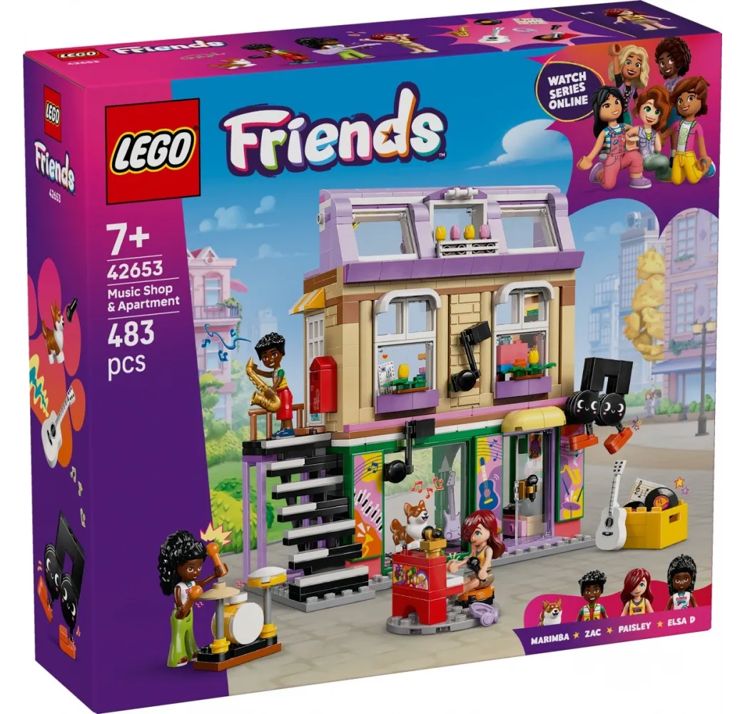 LEGO Friends Sklep muzyczny i mieszkanie – klocki konstrukcyjne