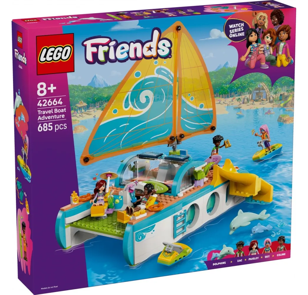 LEGO Friends Przygoda na łodzi – klocki konstrukcyjne dla dzieci