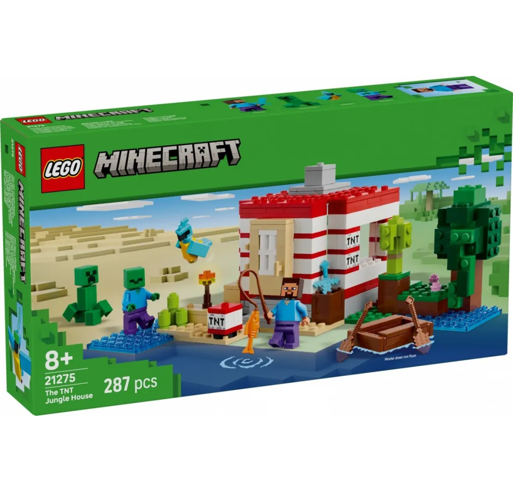 LEGO Minecraft Dom TNT w dżungli – klocki konstrukcyjne 8+