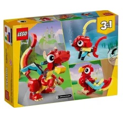LEGO Creator Czerwony smok – klocki konstrukcyjne dla dzieci 6+