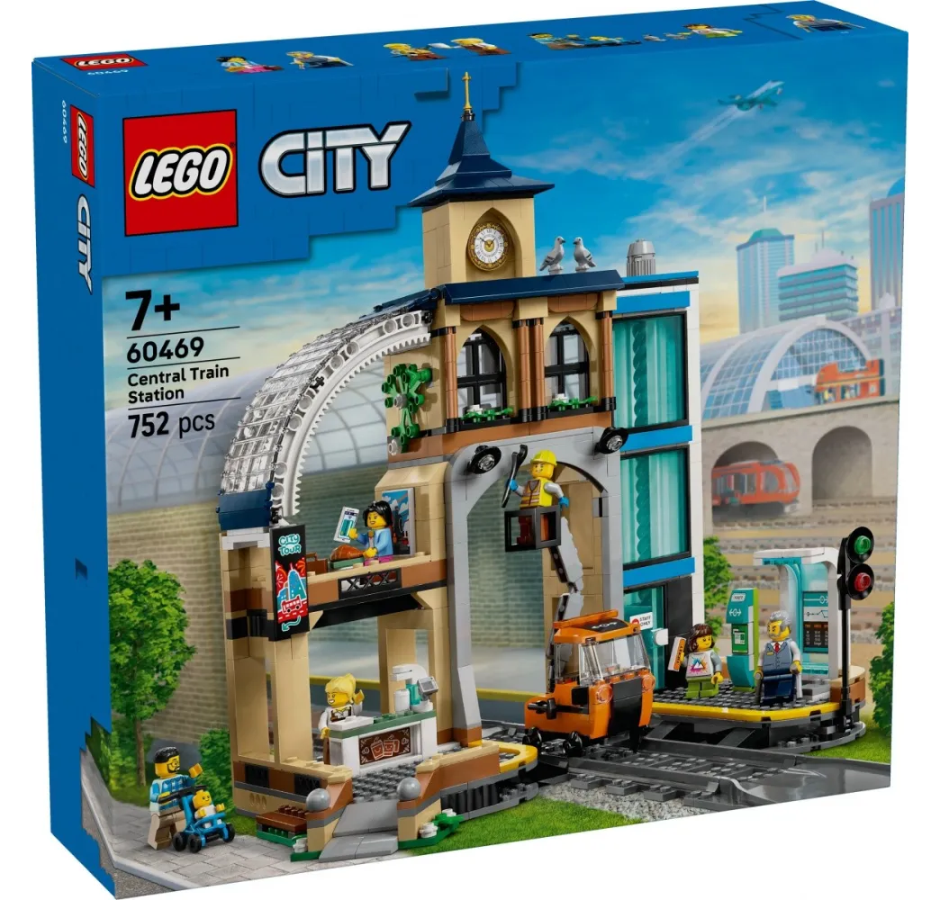 LEGO City Centralny dworzec kolejowy – klocki konstrukcyjne 7+