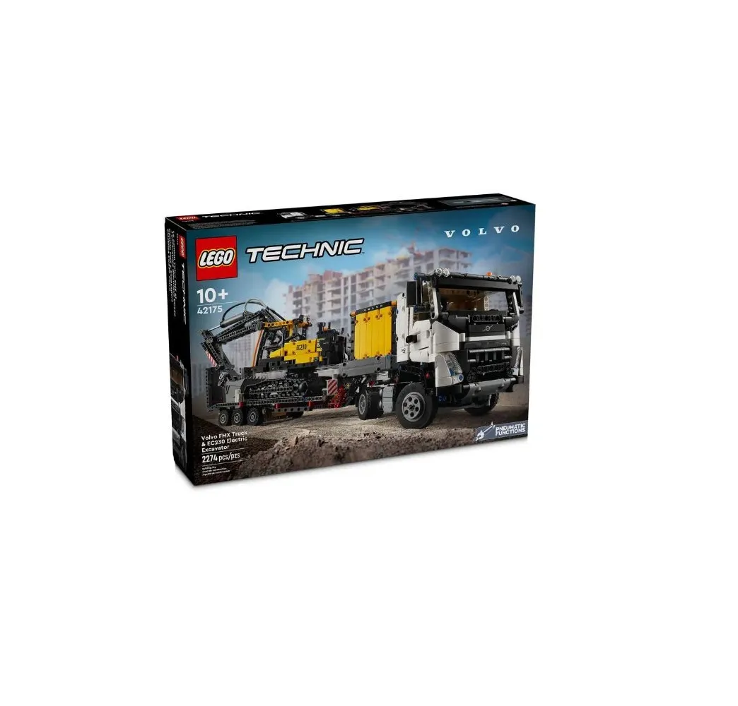 LEGO Technic Volvo FMX i koparka – klocki konstrukcyjne 10+