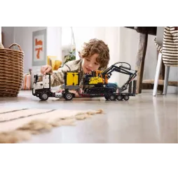 LEGO Technic Volvo FMX i koparka – klocki konstrukcyjne 10+