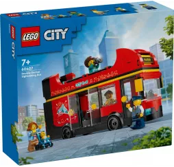 LEGO City Czerwony piętrowy autokar – klocki konstrukcyjne 7+