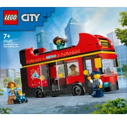 LEGO City Czerwony piętrowy autokar – klocki konstrukcyjne 7+
