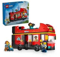 LEGO City Czerwony piętrowy autokar – klocki konstrukcyjne 7+