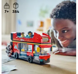 LEGO City Czerwony piętrowy autokar – klocki konstrukcyjne 7+
