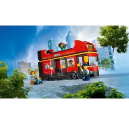 LEGO City Czerwony piętrowy autokar – klocki konstrukcyjne 7+
