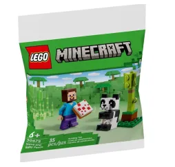 LEGO Minecraft Steve i mała panda – klocki konstrukcyjne dla dzieci