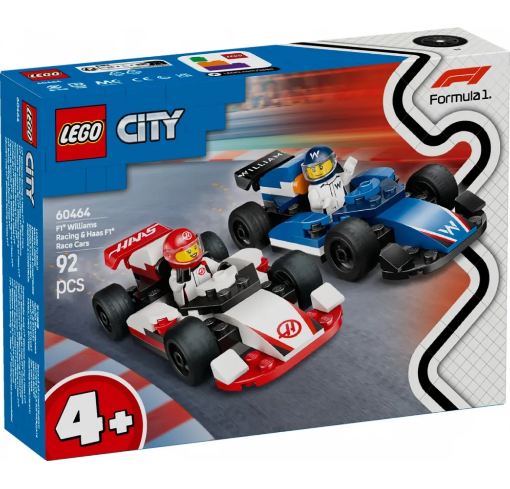LEGO City F1 Bolidy Williams i Haas – klocki konstrukcyjne