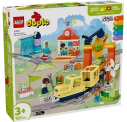 LEGO DUPLO Duży interaktywny pociąg miejski – klocki edukacyjne