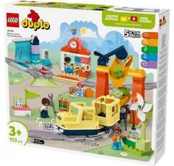 LEGO DUPLO Duży interaktywny pociąg miejski – klocki edukacyjne