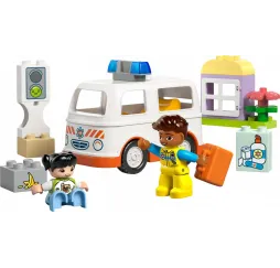 LEGO DUPLO Karetka z kierowcą – klocki konstrukcyjne dla malucha