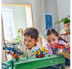 LEGO City helikopter, wóz strażacki i łódź – klocki konstrukcyjne