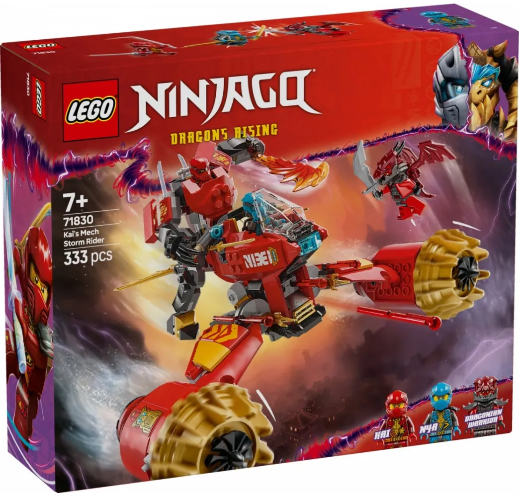 LEGO Ninjago Burzowy jeździec-mech Kaia – klocki konstrukcyjne