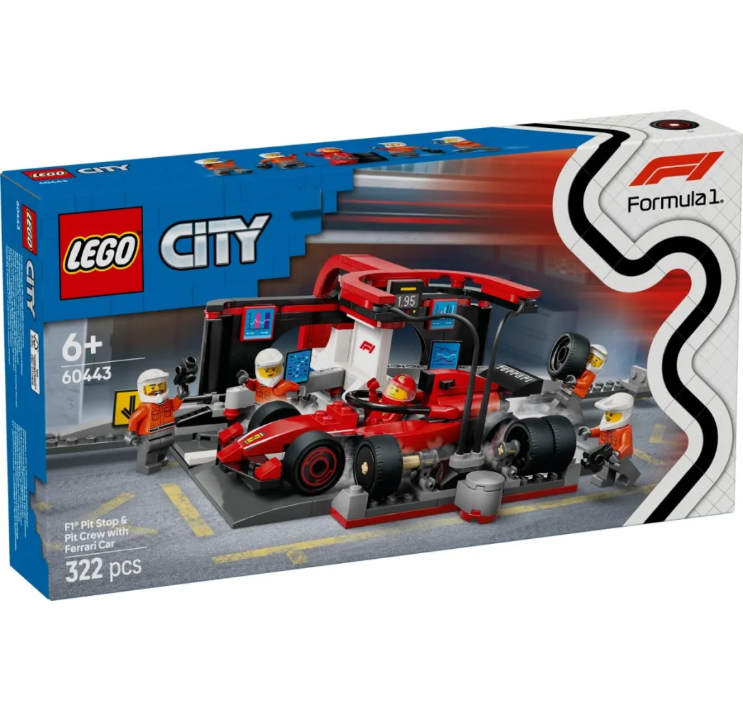 LEGO City F1 Pit stop Ferrari – klocki konstrukcyjne dla dzieci