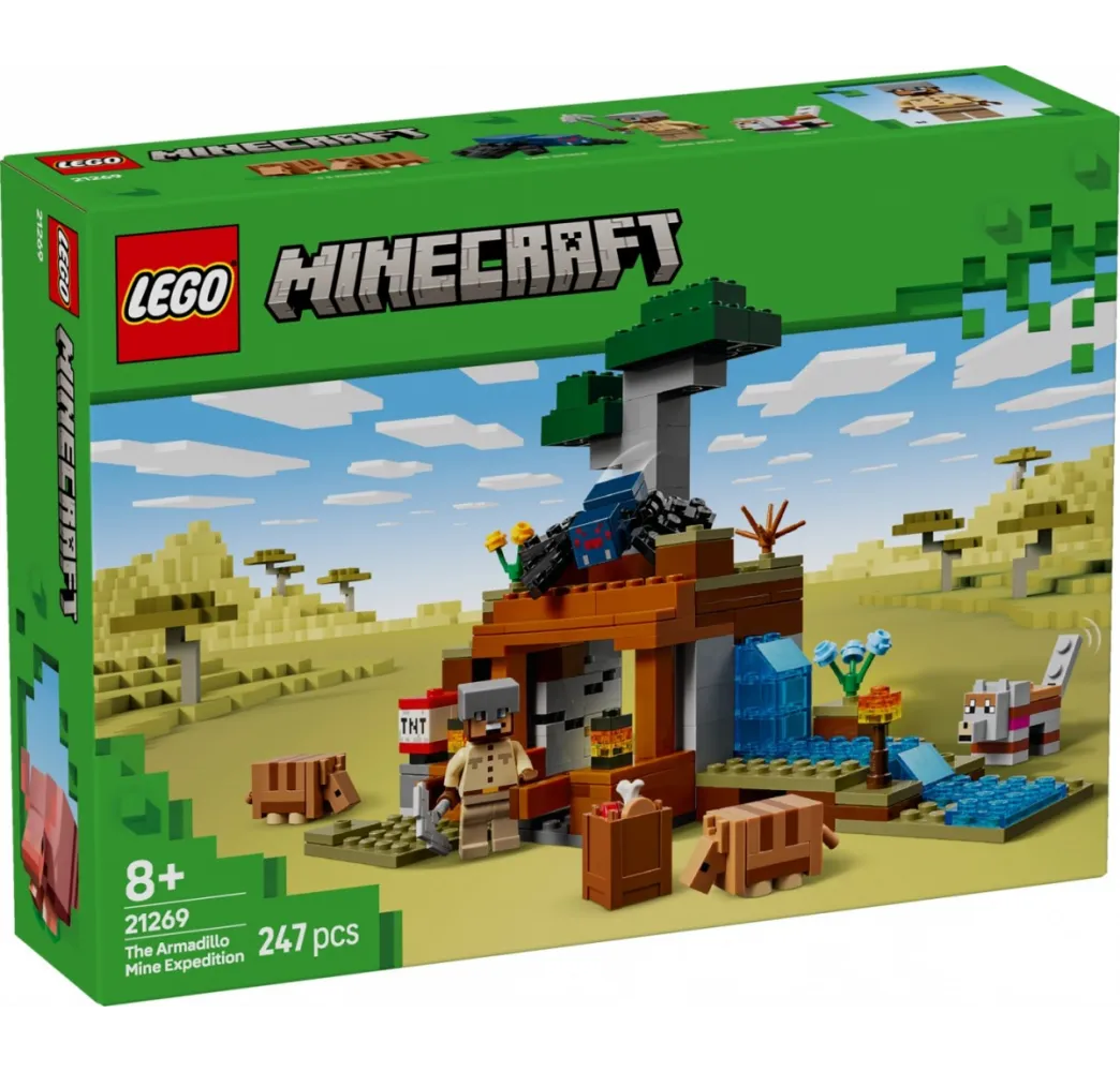 LEGO Minecraft Wyprawa do pancernikowej kopalni – klocki konstrukcyjne