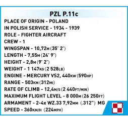 Cobi Klocki PZL P.11c – klocki konstrukcyjne dla dzieci 7+