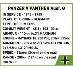 Cobi Panzer V Panther G Pudel – klocki konstrukcyjne dla dzieci 9+