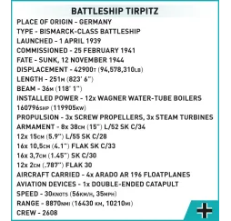 Battleship Tirpitz Cobi Klocki – klocki konstrukcyjne dla 11+