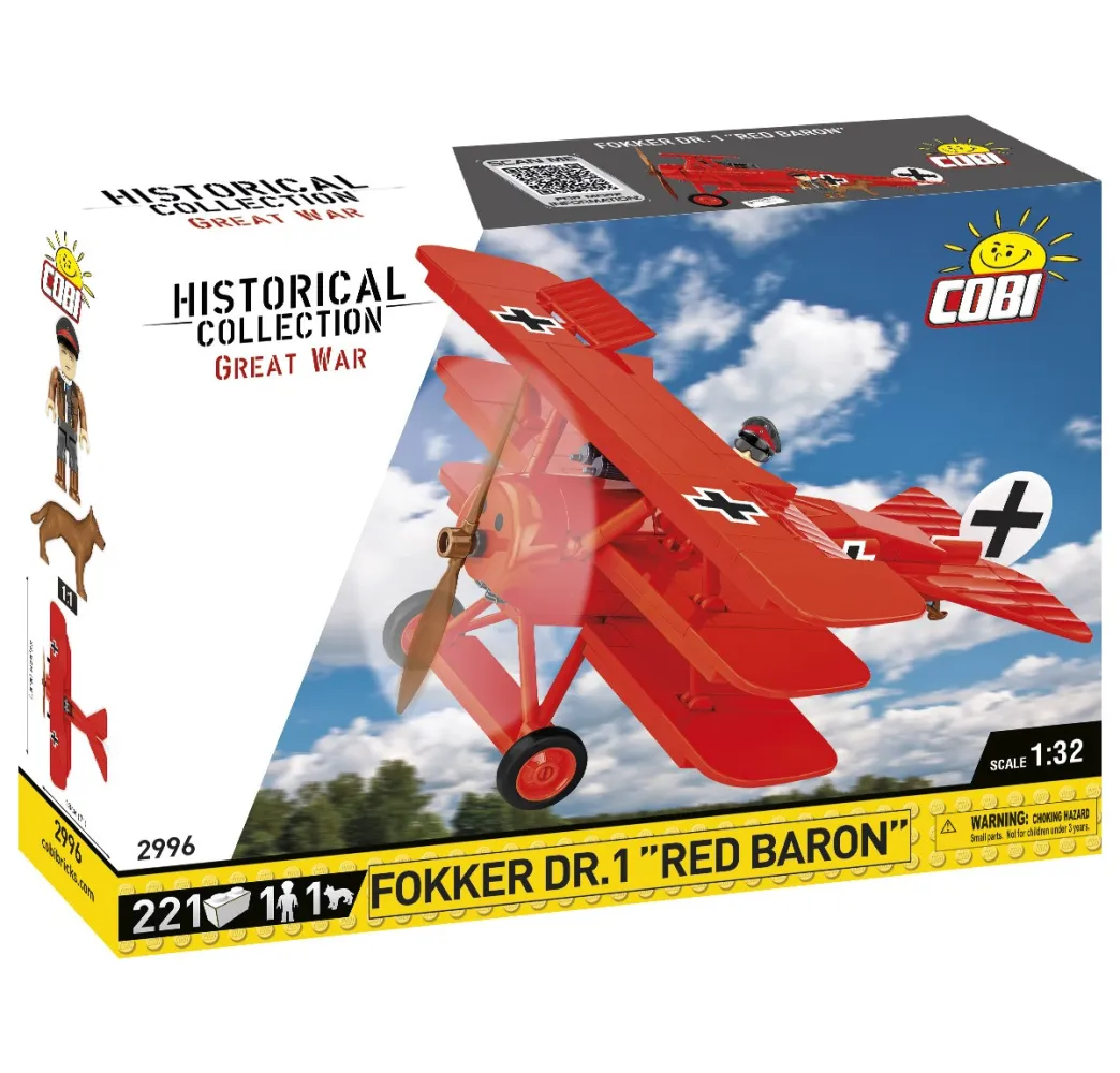 Fokker DR.1 Czerwony Baron klocki konstrukcyjne Cobi 8+