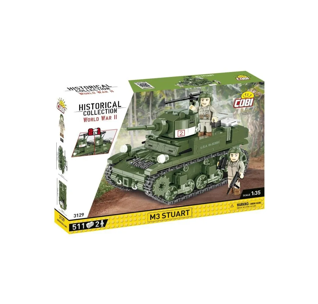 Cobi Klocki M3 Stuart – klocki konstrukcyjne historyczne 8+