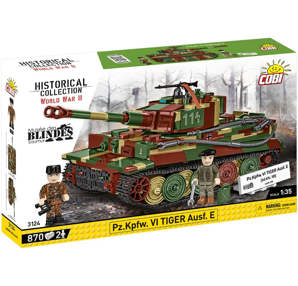 Cobi Tiger Ausf. E – klocki konstrukcyjne 870 el. dla dzieci 9+
