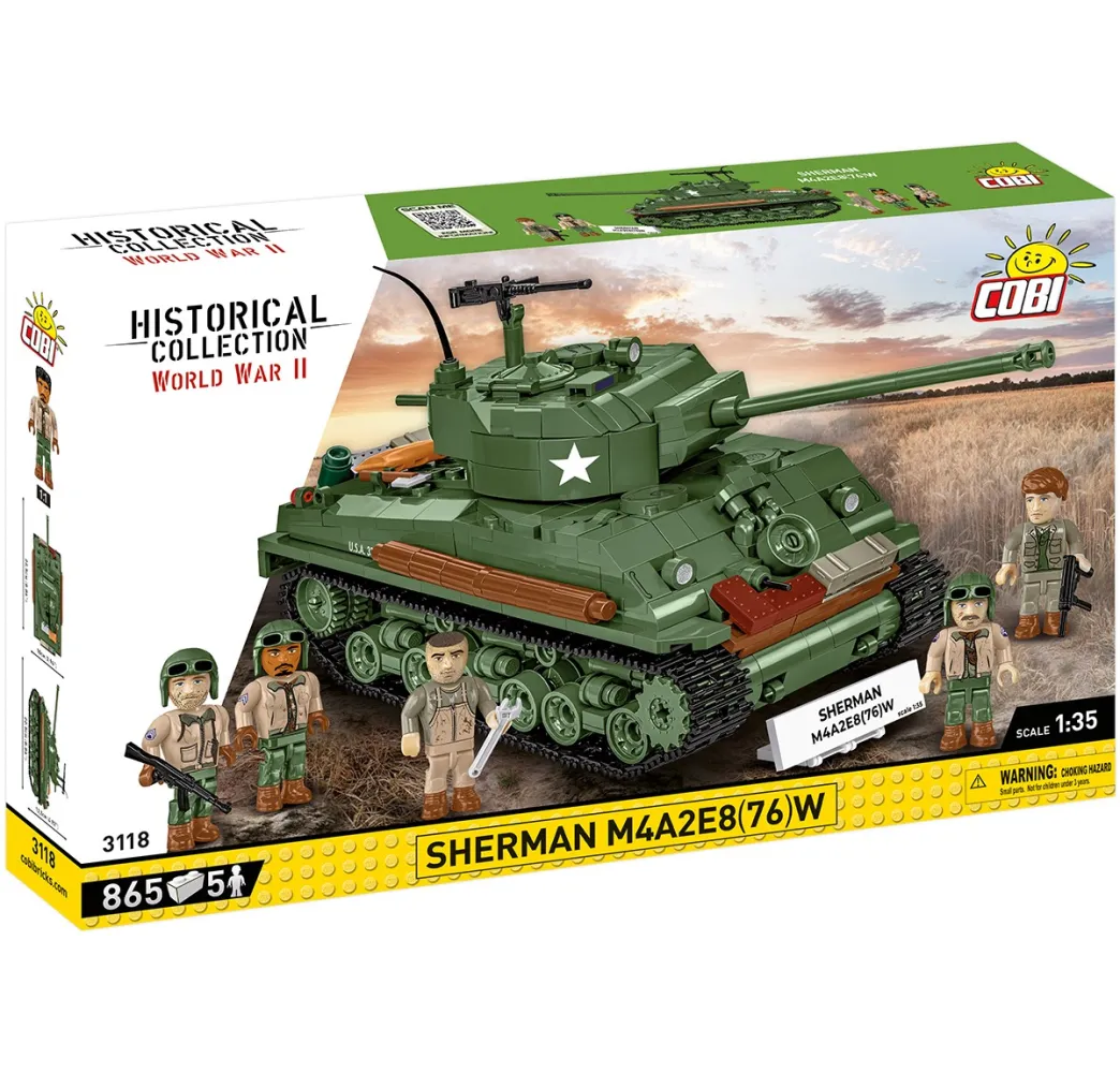 Sherman M4A2E8 klocki konstrukcyjne 865 el. Cobi 10+