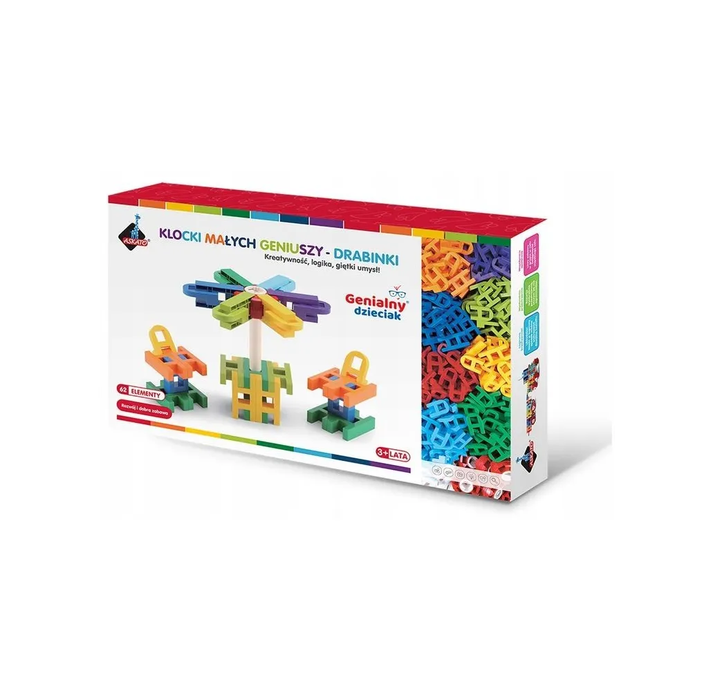 Askato Klocki Drabinki 62 el. – klocki konstrukcyjne dla dzieci