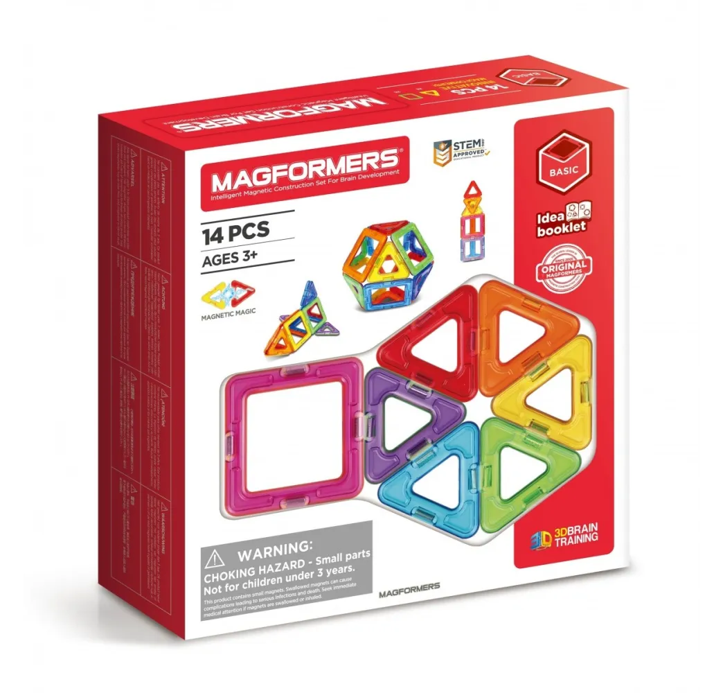 Magformers Klocki 14 elementów – klocki magnetyczne dla dzieci