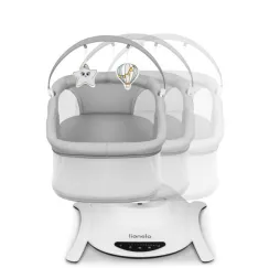 Kołyska bujaczek Bella Set Lionelo szary dla niemowląt