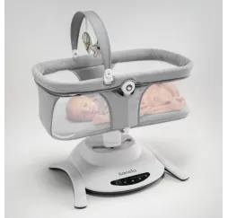 Kołyska bujaczek Bella Set Lionelo szary dla niemowląt