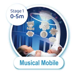 B-kids Muzyczna karuzelka 3w1 Infantino beżowa