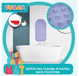 Tuban Mata kąpielowa antypoślizgowa fioletowa dla dzieci