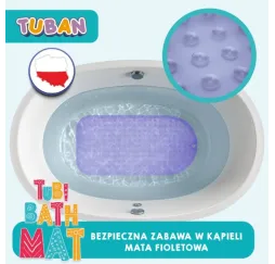 Tuban Mata kąpielowa antypoślizgowa fioletowa dla dzieci