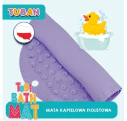 Tuban Mata kąpielowa antypoślizgowa fioletowa dla dzieci