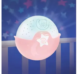 B-kids Projektor 2w1 Infantino różowy – lampka nocna dla dzieci